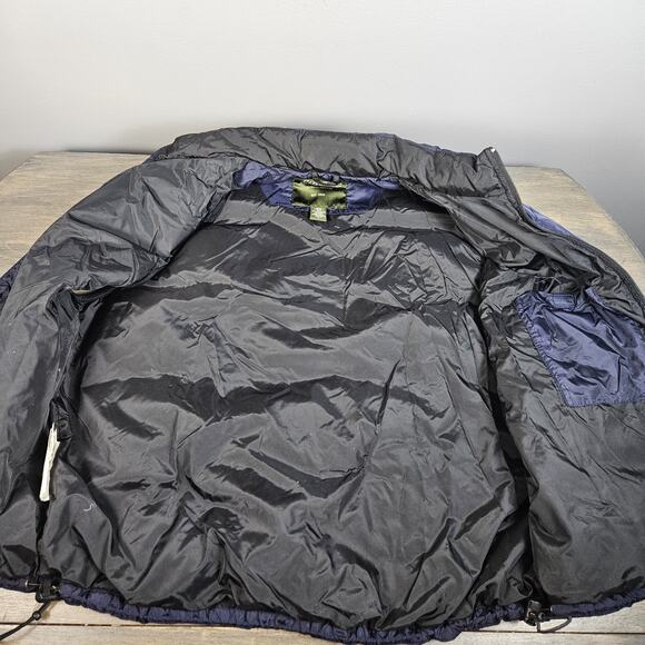 Eddie Bauer Premium Goose Down Puffer Vest Jacket Men Size Large Navy Blue - Picture 5 of 6